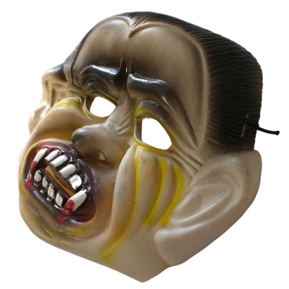 Creepy Evil Halloween Mask Rubber Cosplay Theater Fangs Bloody Vampire Ghoulish. - Picture 2 of 16